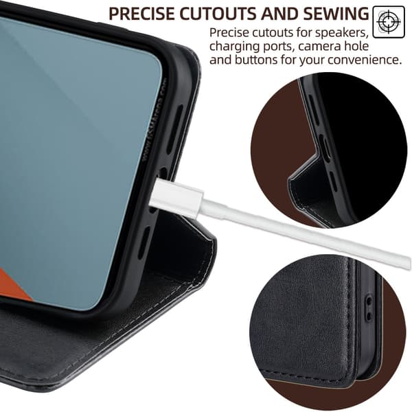 INF Flip Case Redmi Note 14 5G:lle - Musta