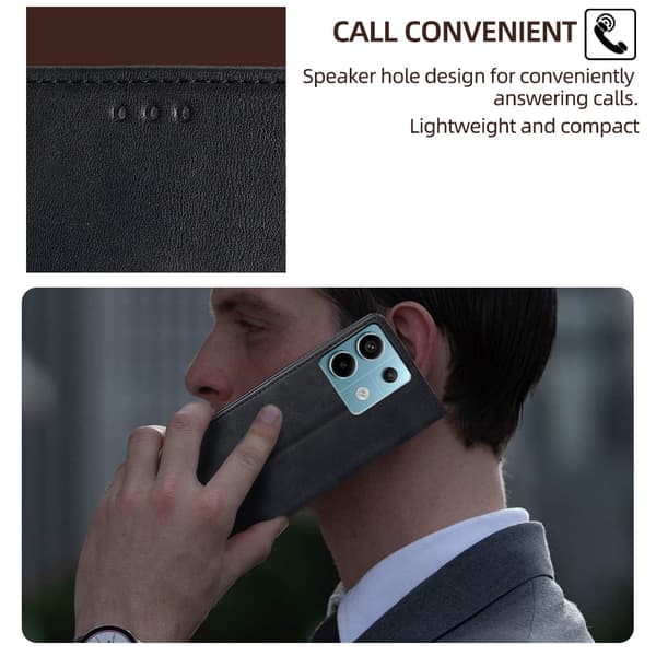 INF Flip Case Redmi Note 14 5G:lle - Musta