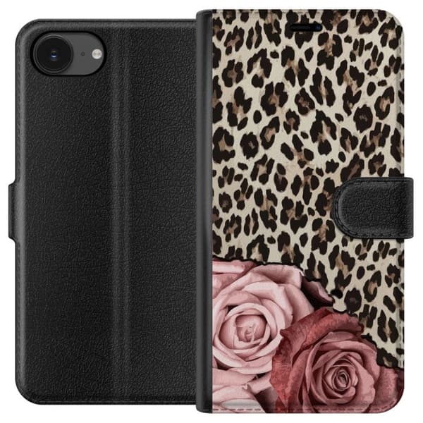 Apple iPhone 16e Plånboksfodral Leopardrosor