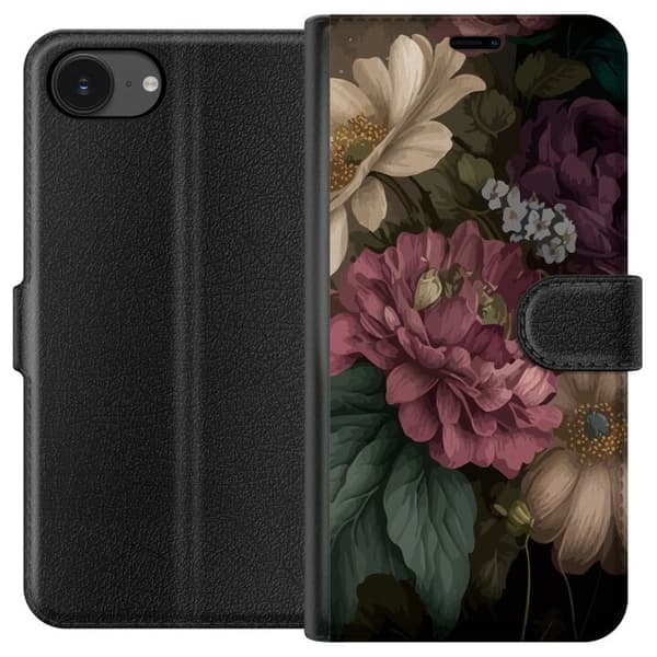 Apple iPhone 16e Lompakkokotelo Kukat