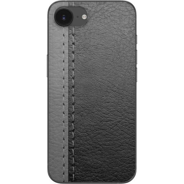 Apple iPhone 16e Läpinäkyvä kuori Musta & Harmaa Nahka