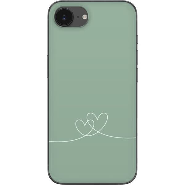 Apple iPhone 16e Läpinäkyvä kuori Vihreä Sydän