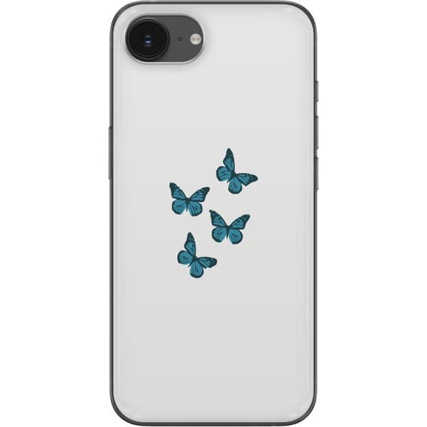 Apple iPhone 16e Genomskinligt Skal Fjärilar