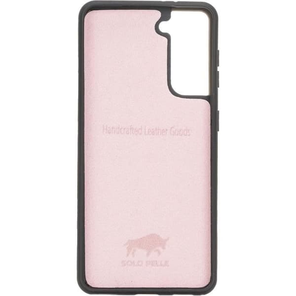 Skyddande läderfodral Solo Pelle för Samsung Galaxy S21 5G 6,3'' Rosa nude