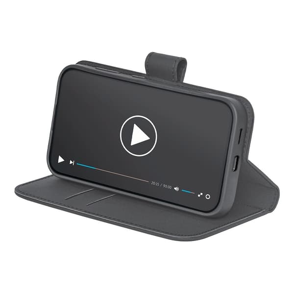 Puro Samsung Galaxy S25 Plus Kotelo Wallet Stand Musta