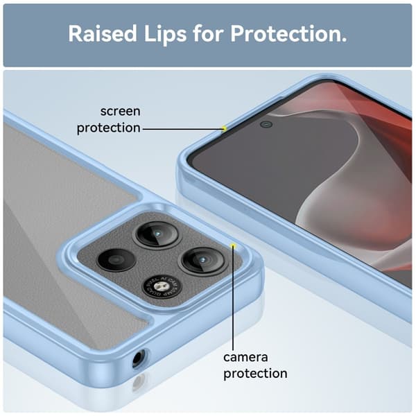 SKALO Motorola Moto G15 4G Color Bumper Suojakuori - Sininen
