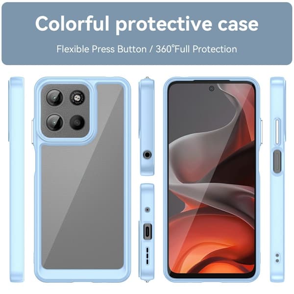 SKALO Motorola Moto G15 4G Color Bumper Suojakuori - Sininen