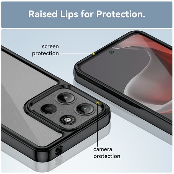 SKALO Motorola Moto G15 4G Color Bumper Skal - Svart