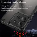 Pikkukuva 3 / 10: SKALO Motorola Moto G75 5G Armor Hybrid Frosted Suojakuori - Musta