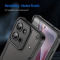 Pikkukuva 7 / 10: SKALO Motorola Moto G75 5G Armor Hybrid Frosted Suojakuori - Musta