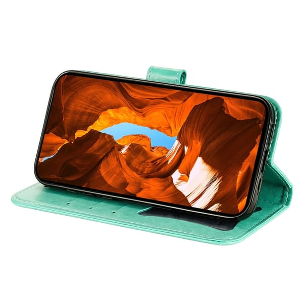 SKALO Motorola Moto G75 5G Mandala Flip Cover - Turkis