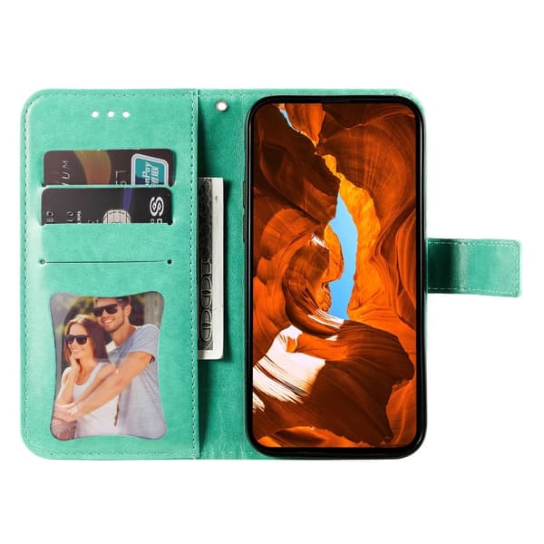 SKALO Motorola Moto G75 5G Mandala Flip Cover - Turkis
