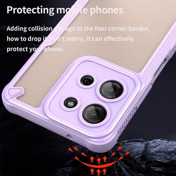 SKALO Motorola Moto G75 5G Armor Hybrid Frosted Cover - Lilla