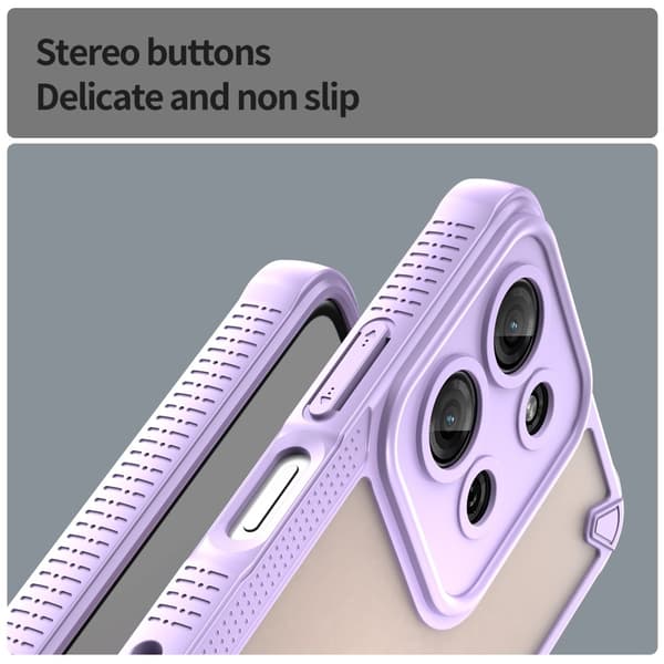 SKALO Motorola Moto G75 5G Armor Hybrid Frosted Cover - Lilla
