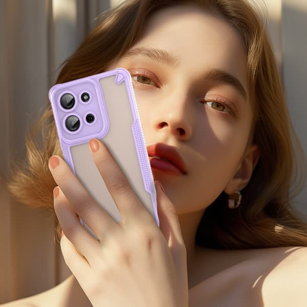 SKALO Motorola Moto G75 5G Armor Hybrid Frosted Cover - Lilla