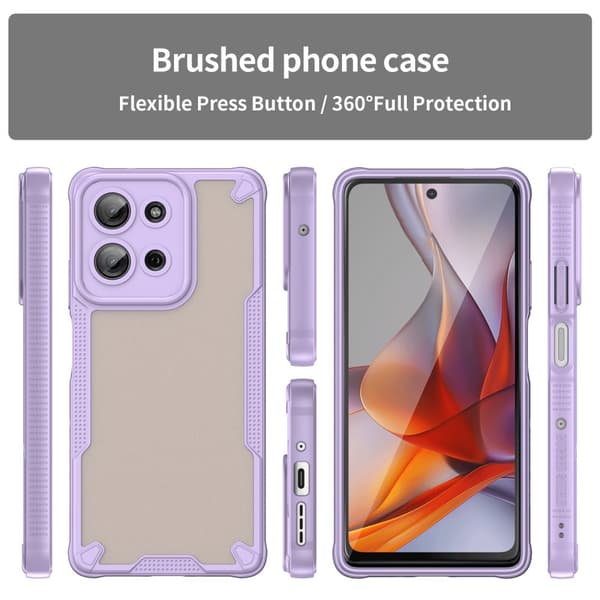 SKALO Motorola Moto G75 5G Armor Hybrid Frosted Cover - Lilla