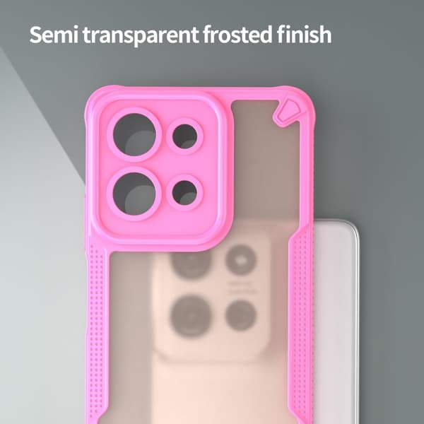 SKALO Motorola Moto G75 5G Armor Hybrid Frosted Skal - Rosa