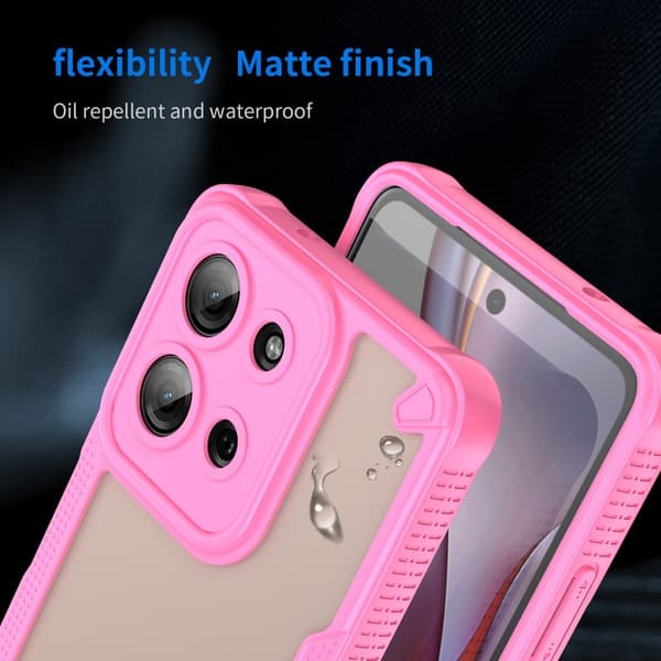 SKALO Motorola Moto G75 5G Armor Hybrid Frosted Skal - Rosa