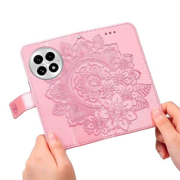 SKALO OnePlus 13 Mandala Plånboksfodral - Rosa