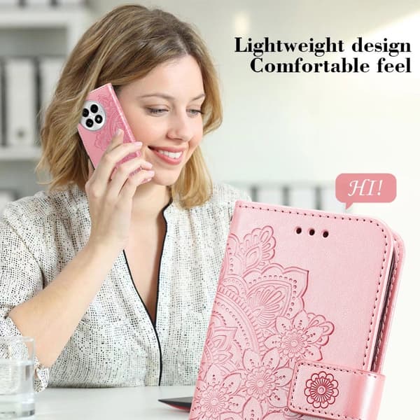 SKALO OnePlus 13 Mandala Plånboksfodral - Rosa