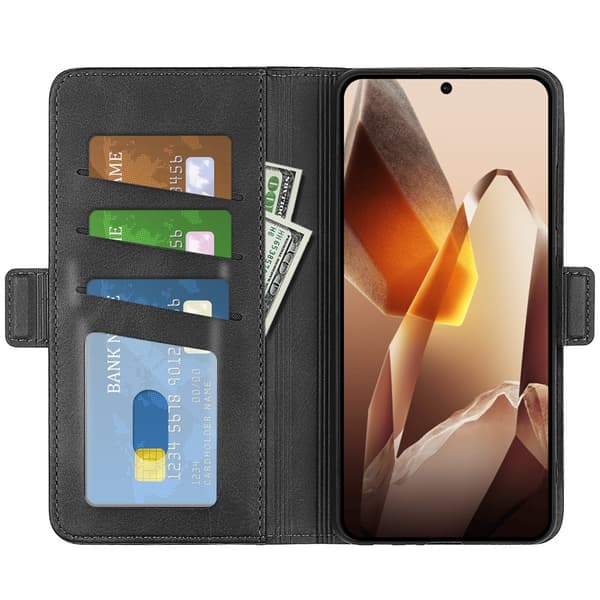 SKALO OnePlus 13 Premium ID Plånboksfodral - Svart