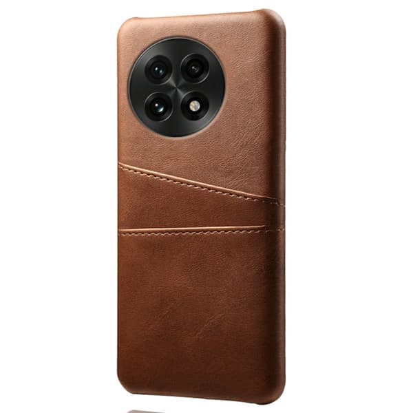 SKALO OnePlus 13 PU-Läder Korthållare Skal - Brun