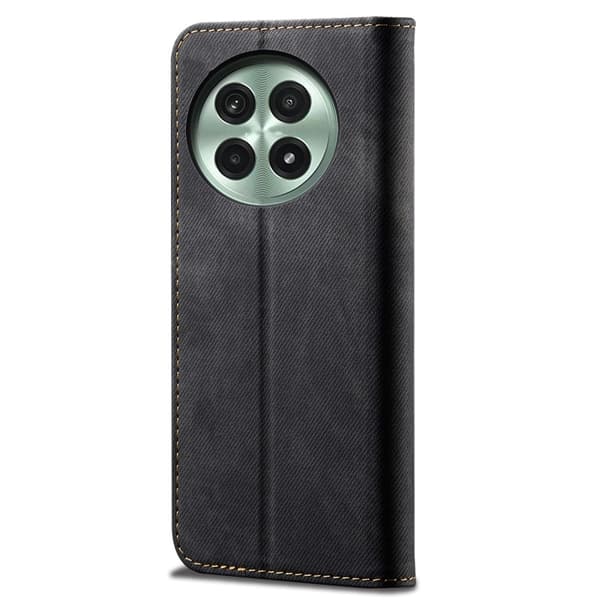 SKALO OnePlus 13 Jeans Lompakkokotelo - Musta