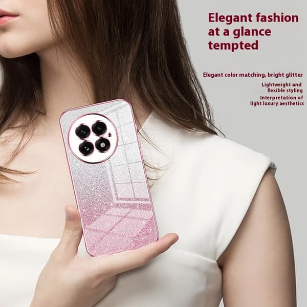 SKALO OnePlus 13 Electroplating Glitter Cover - Pink