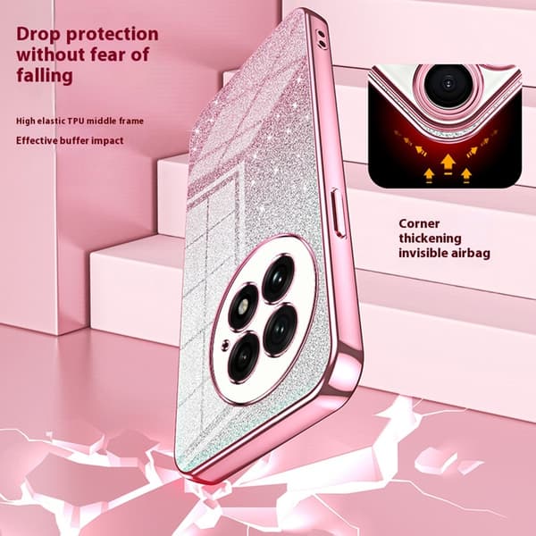 SKALO OnePlus 13 Electroplating Glitter Cover - Pink