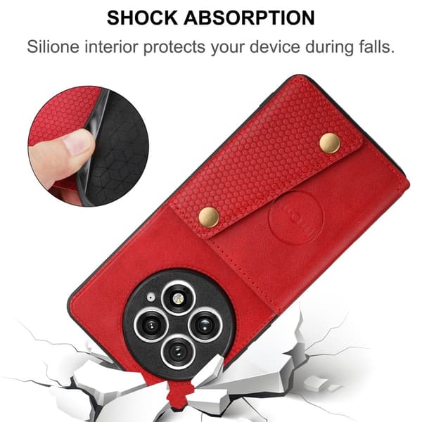 SKALO OnePlus 13 PU-lædercover med 2 kortslots Cover - Sort