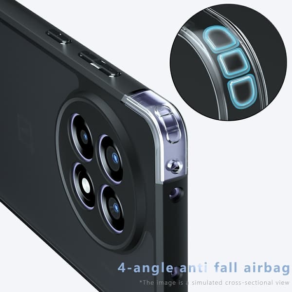 SKALO OnePlus 13R Skin-touch Hybrid Skal - Svart