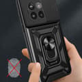 Miniatyrbild 6 av 9: SKALO OnePlus 13R Armor Metallring Kameraslider Skal - Svart