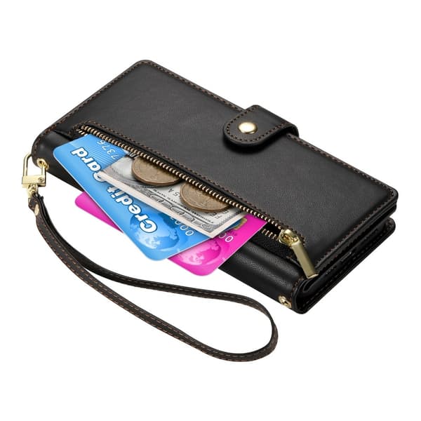 SKALO OnePlus 13R Zipper Big Plånboksfodral - Svart