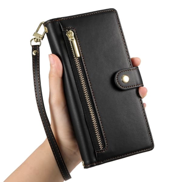 SKALO OnePlus 13R Zipper Big Plånboksfodral - Svart