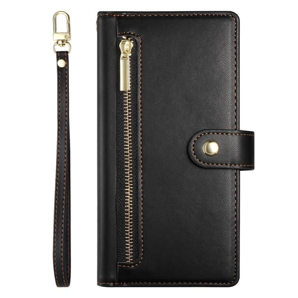SKALO OnePlus 13R Zipper Big Plånboksfodral - Svart