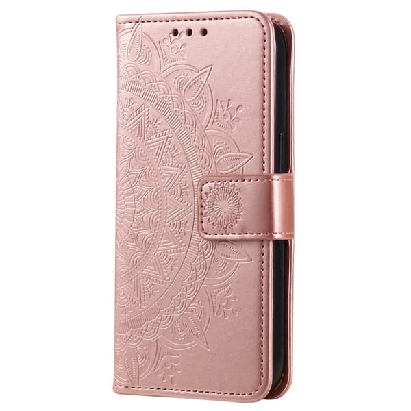 SKALO OnePlus 13R Mandala Flip Cover - Rosa guld