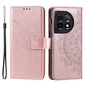 Miniatyrbillede 1 af 6: SKALO OnePlus 13R Mandala Flip Cover - Rosa guld