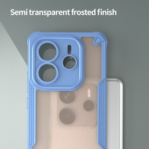 SKALO Xiaomi Redmi Note 14 5G Armor Hybrid Frosted Cover - Blå