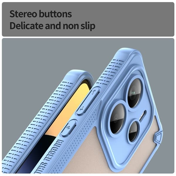 SKALO Xiaomi Redmi Note 14 5G Armor Hybrid Frosted Cover - Blå
