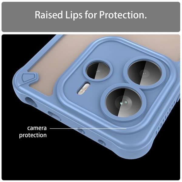 SKALO Xiaomi Redmi Note 14 5G Armor Hybrid Frosted Cover - Blå