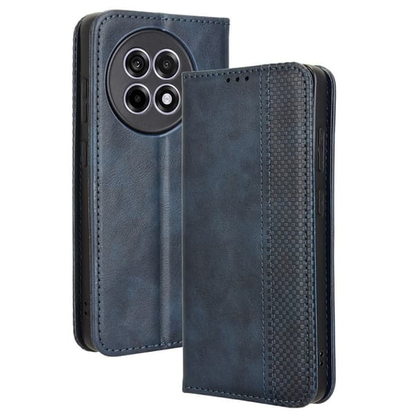 SKALO OnePlus 13R Embossed Premium Flip Cover - Blå