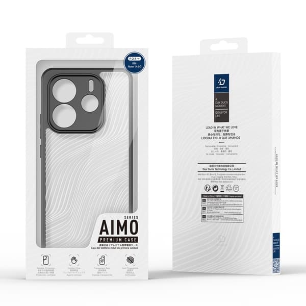 DUX DUCIS Xiaomi Redmi Note 14 5G Aimo Series Suojakuori - Musta