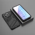 Pikkukuva 5 / 5: SKALO Xiaomi Redmi Note 14 5G Armor Hybrid Punk Suojakuori - Musta