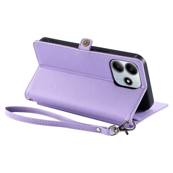SKALO Xiaomi Redmi Note 14 5G PU-Läder Envelope Plånboksfodral - Lila