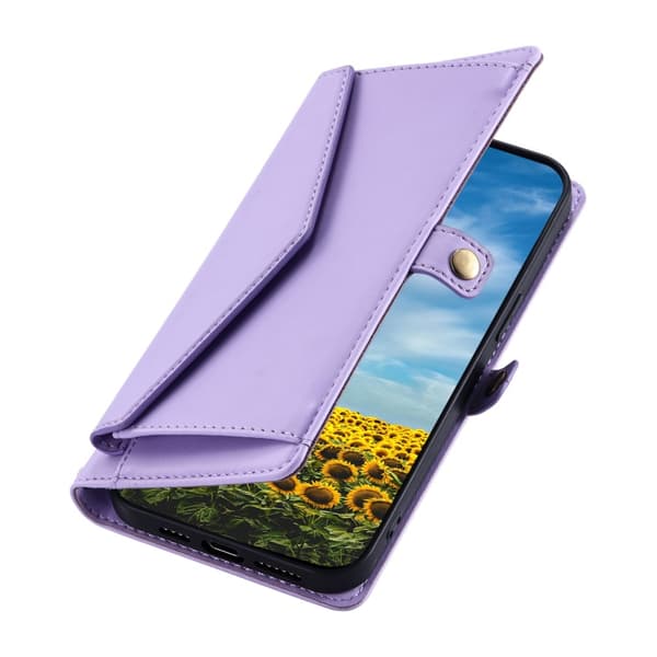 SKALO Xiaomi Redmi Note 14 5G PU-Läder Envelope Plånboksfodral - Lila