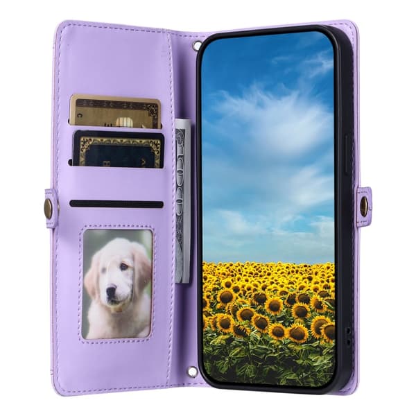 SKALO Xiaomi Redmi Note 14 5G PU-Läder Envelope Plånboksfodral - Lila