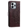 Pikkukuva 5 / 5: SKALO Xiaomi Redmi Note 14 5G Mandala Lompakkokotelo - Ruskea