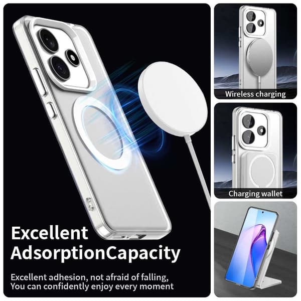 SKALO Xiaomi Redmi Note 14 5G Candy Series Hybrid Cover - Hvid