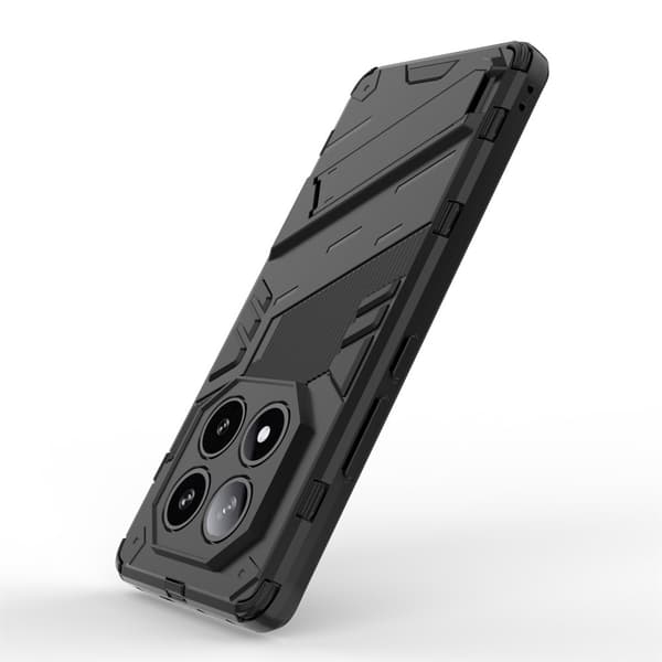 SKALO Xiaomi Redmi Note 14 Pro 5G Armor Hybrid Punk Suojakuori - Musta