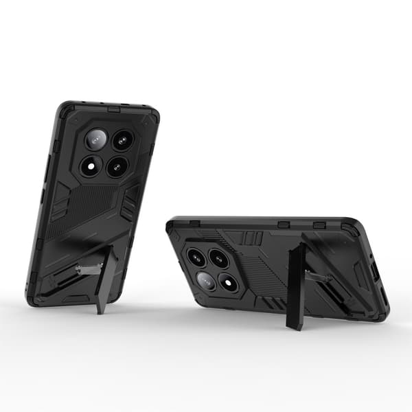 SKALO Xiaomi Redmi Note 14 Pro 5G Armor Hybrid Punk Suojakuori - Musta